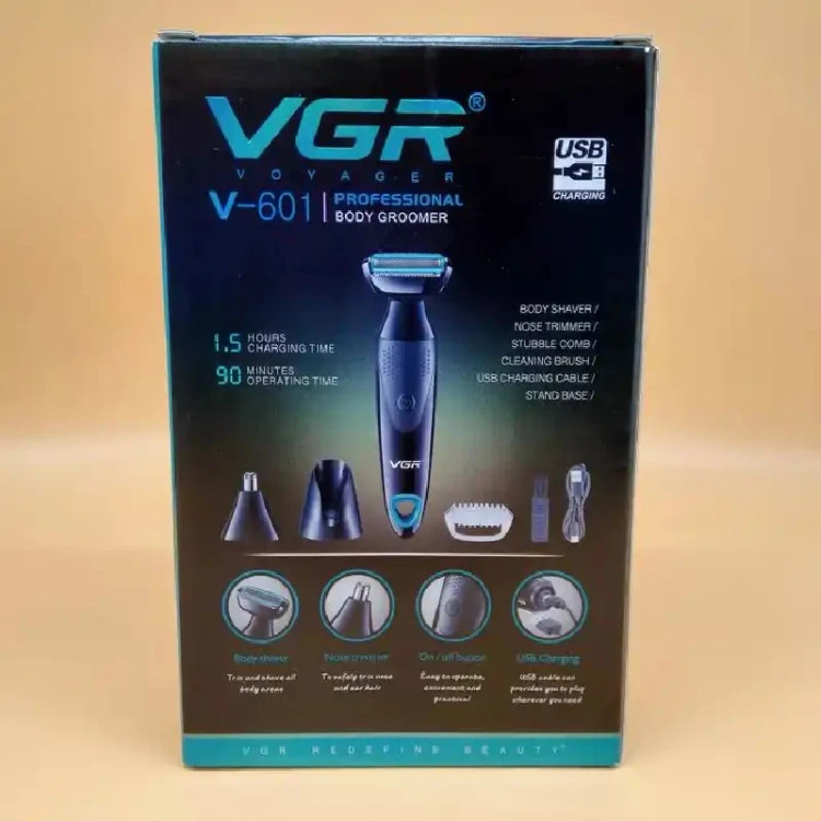 ماشین اصلاح موی صورت و بدن و بینی وی جی ار مدل V- 601